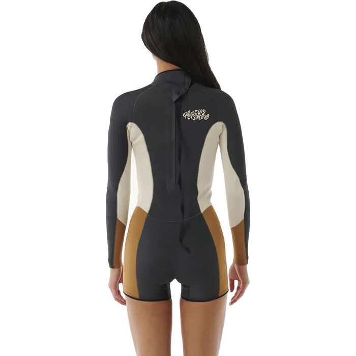 2024 Rip Curl Womens Dawn Patrol 2mm Long Sleeve Back Zip Spring Wetsuit 133WSP - Light Brown